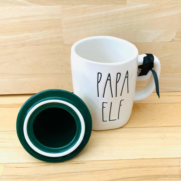 Rae Dunn PAPA ELF with hat topper mug - Picture 10 of 12